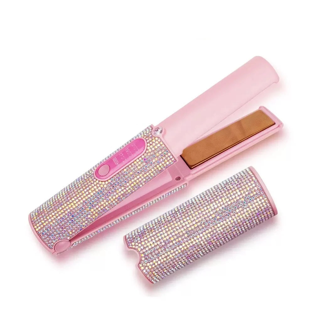 La Diva Wireless Rhinestone Hair Straightener