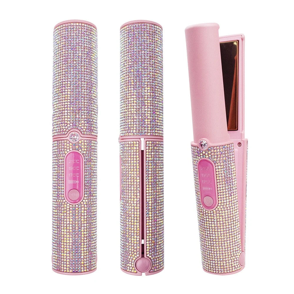 La Diva Wireless Rhinestone Hair Straightener